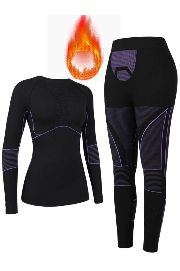 Women's Thermal Underwear Sets Warm Long John Sets Bottom Ski Winter Warm Top & Bottom for Cold Weather