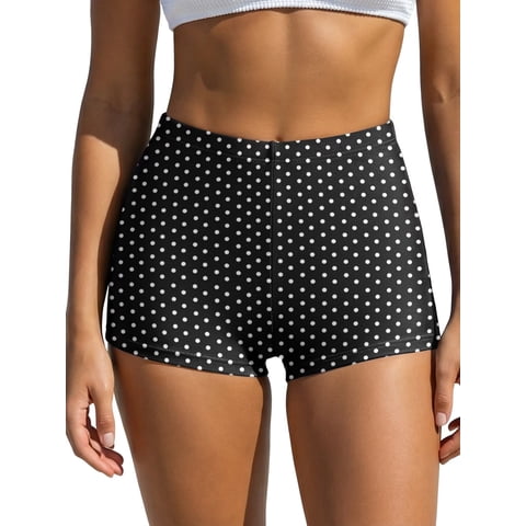 Swim Shorts for Women Stretchy Board Shorts Solid Tankini Bottoms Sport Swimsuit Bottoms