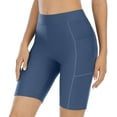 thumbnail image 1 of Charmo Swim Shorts for Women with Pockets High Waisted Long Board Shorts, 1 of 7