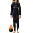 thumbnail image 1 of Charmo Thermal Outfit Sets for Kids Athletic Long Base Layer Girls Boys Top Bottom Activewear Sets with Thumbhole,5-12Years, 1 of 9