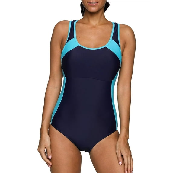Charmo UV Swim Shirts for Women Basic UPF 50+ Long Sleeve Rash Guard Color Block Swimwear