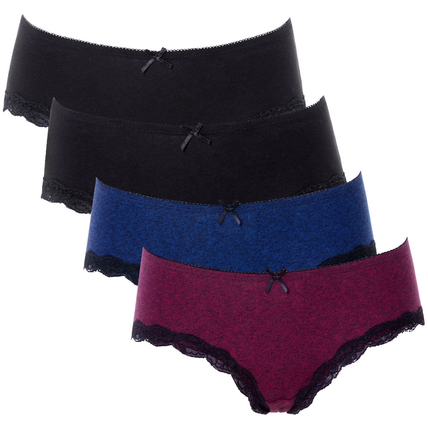 Charmo Women's Cotton Underwear Soft Stretch Hipster Hollow out Panties  Packs of 5 