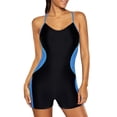 thumbnail image 1 of Charmo Women Athletic One Piece Boyleg Racerback Swimming Suits Bathing Suit, 1 of 6