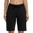 Charmo Women Bermuda Shorts with Pockets Athletic Knee Length Workout