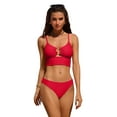 thumbnail image 1 of Charmo Women Bikini Sets Cutout O-Ring Swimsuit High Cut 2 Piece Bathing Suit, 1 of 7