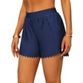 thumbnail image 1 of Charmo Womens High Waisted Side Split Swim Bottoms Sawtooth Swim Skirts, 1 of 6