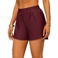 thumbnail image 1 of Charmo Womens High Waisted Side Split Swim Bottoms Sawtooth Swim Skirts, 1 of 5