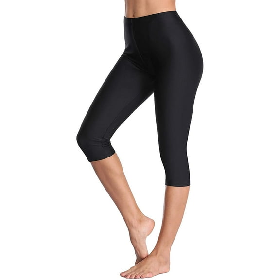 Charmo Women Swim Pants High Waisted Swim Capris Swimming Shorts Swimming Leggings