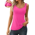 thumbnail image 1 of Charmo Women Tank Top with Built-in Padded Bra Adjustable Wide Strap V-Neck Camisole Cotton Cami Shirts, 1 of 7