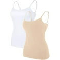thumbnail image 1 of Charmo Women's Cami Cotton Adjustable Spaghetti Strap Built in Bra Tank Tops for women, 1 of 5