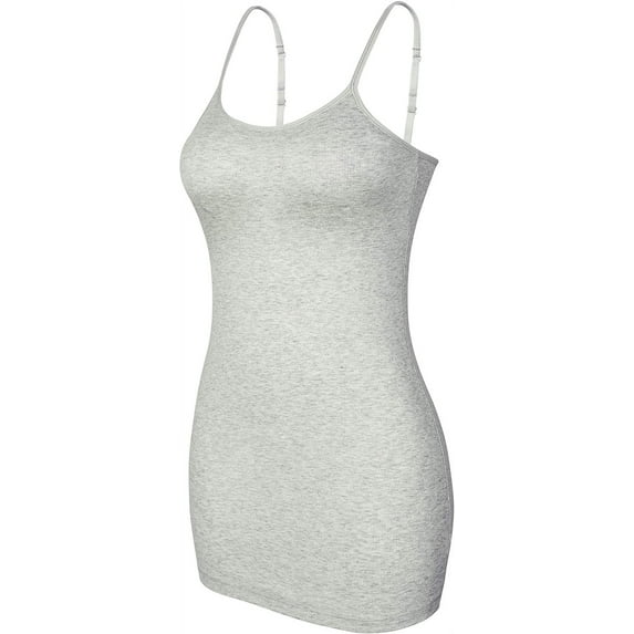 Charmo Women's Cotton Camisole Shelf Bra Spaghetti Straps Tank Top Yoga Top