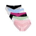 thumbnail image 1 of Charmo Women's Cotton Underwear Soft Stretch Hipster Panties Packs of 5, 1 of 4
