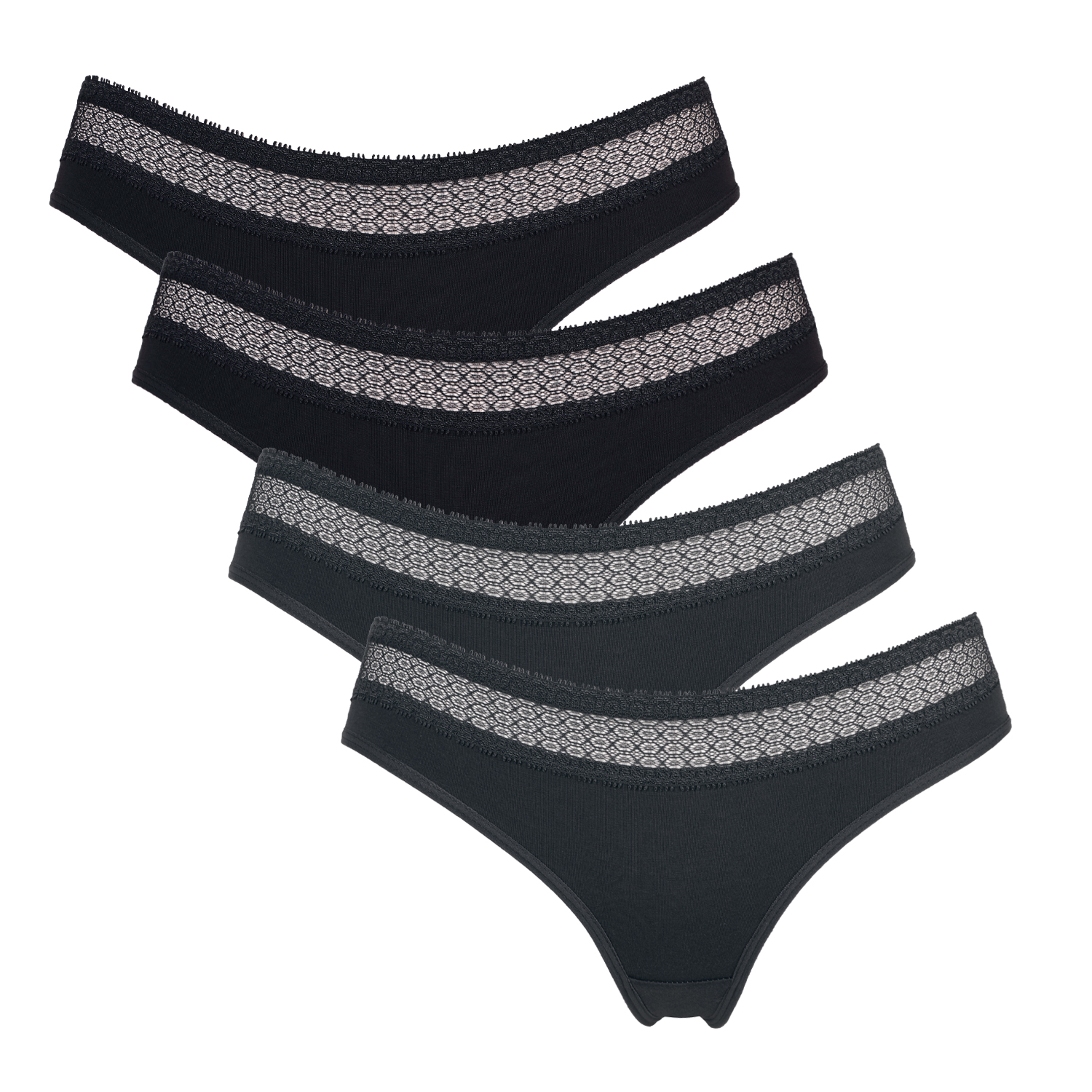 Charmo Women's Cotton Underwear Stretch Bikini Panties High Cut Briefs