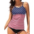 thumbnail image 1 of Charmo Women's High Neck Tankini Tops Only Tummy Control Swimsuit Top Ruched Swim Top Without Bottoms, 1 of 6