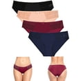 thumbnail image 1 of Charmo Women's Hipster Nylon Cotton Laides Panties Lace Trim Briefs Underwear, 4 Pack, 1 of 6