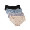 thumbnail image 1 of Charmo Women's Lace Bikini Panties Nylon Underwears Lady Sexy Lace Panty, 4 Packs, 1 of 7