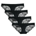 thumbnail image 1 of Charmo Women's Lace Underwear Cheeky Panty Breathable Bkinin Panties, 4 Packs, 1 of 6