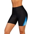 thumbnail image 1 of Charmo Women's Long Board Shorts High Waist Swim Bottom Solid Jammer Swim Shorts, 1 of 6