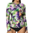 thumbnail image 1 of Charmo Women's Long Sleeve Rashguard Swimsuit Tie Dye UV Protection Swimwear Swim Shirt UPF 50+, 1 of 6