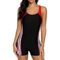 thumbnail image 1 of Charmo Women's One Piece Athletic Swimsuits Boyleg Sports Swimwear, 1 of 6