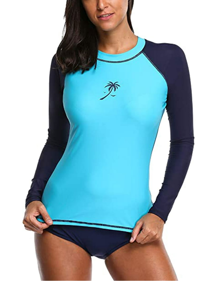 Charmo Women's Rash Guard Long Sleeve Swimwear UPF 50+ Sun
