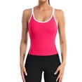 thumbnail image 1 of Charmo Women's Ribbed Camisole Workout Tank Tops with Built in Bra Basic Undershirt, 1 of 6