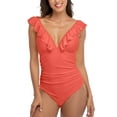 thumbnail image 1 of Charmo Women's One-Piece Swimsuit Ruffle Bathing Suit with Tummy Control Sexy Monokini Swimwear, 1 of 8