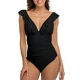 thumbnail image 1 of Charmo Women's One-Piece Swimsuit Ruffle Bathing Suit with Tummy Control Sexy Monokini Swimwear, 1 of 8