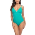 thumbnail image 1 of Charmo Women's Scalloped One Piece Swimsuit Bandage Bathing Suits Ladies Sexy Monokini Swimwear, 1 of 6