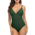 thumbnail image 1 of Charmo Women's Scalloped One Piece Swimsuit Bandage Bathing Suits Ladies Sexy Monokini Swimwear, 1 of 6