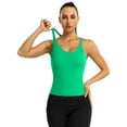 thumbnail image 1 of Charmo Women's Scoop Neck Ribbed Tank Tops Slim Straps Cropped Tops Built in Bra, 1 of 6