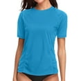thumbnail image 1 of Charmo Womens Shorts Sleeve Swim Shirts UPF 50+ Sun Protection Rashiguard Hiking Runing Shirt Tops, 1 of 6