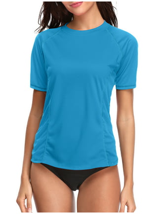 Womens Swim Shirt Short Sleeve