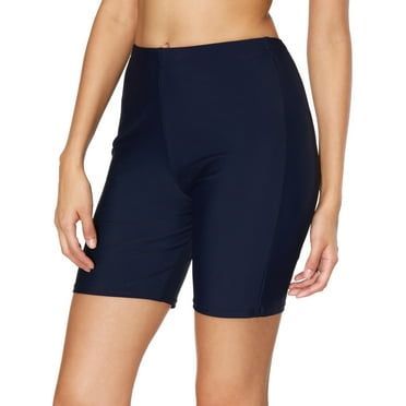 Charmo Women's Solid Boardshort Swim Bottom High Waisted Tankini Swimwear Shorts