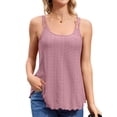 thumbnail image 1 of Charmo Women's Summer Spaghetti Tank Top Blouse Basic Tops Scoop Neck Undershirts Built-in Bra, 1 of 6