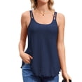 thumbnail image 1 of Charmo Women's Summer Spaghetti Tank Top Blouse Basic Tops Scoop Neck Undershirts Built-in Bra, 1 of 6