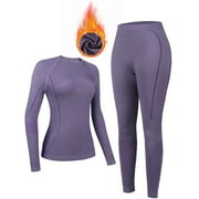 CHARMO Seamless Thermal Underwear for Womens Long Johns Thermal Suit Stretchy Ski Base Layer Sets Cold Weather Winter