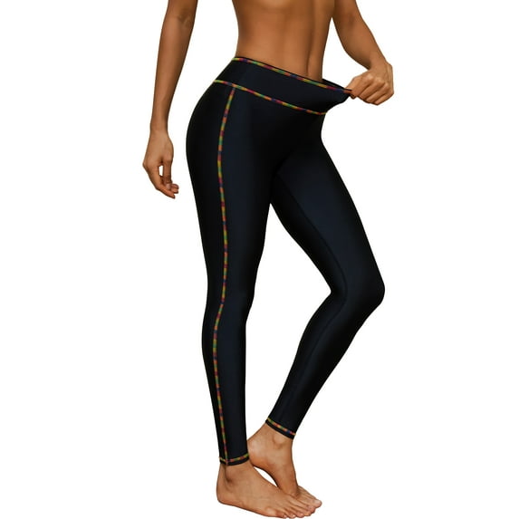 Charmo WomenS Long Swimming Pants Wide Waistband Leggings Sport Surf Pants UPF 50+