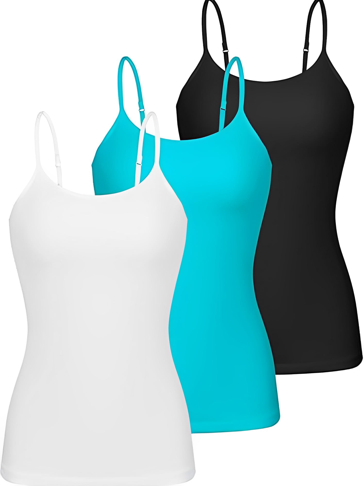 Charmo Wider Straps Tank Tops For Women Cotton Undershirt With Shelf Bra Basic Camisole - View #3