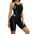 thumbnail image 1 of Charmo Womens Boyleg Unitard Swimsuits Racerback Athletic One Piece Bathing Suits, 1 of 6