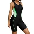 thumbnail image 1 of Charmo Womens Boyleg Unitard Swimsuits Racerback Athletic One Piece Bathing Suits, 1 of 6