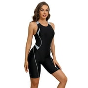 Charmo Womens Boyleg Unitard Swimsuits Racerback Athletic One Piece Bathing Suits