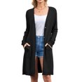 thumbnail image 1 of Charmo Womens Cardigan Sweater Lightweight Cardigan Oversized Open Front Long Sleeved Sweater with Pockets, 1 of 5
