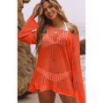 thumbnail image 1 of Charmo Womens Crew Neck Crochet Top Long Sleeve Swim Cover Ups Swimsuit, 1 of 6