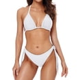 thumbnail image 1 of Charmo Womens Halter 2-Piece Bikini Sets String Triangle Swimwear Sets, 1 of 6