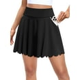 thumbnail image 1 of Charmo Womens High Waisted Sport Skirts Scallped Trim Athletic Tennise Skirts with Pockets, 1 of 7