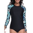 thumbnail image 1 of Charmo Women Long Sleeve Swimsuit Tops Sun Protection Rash Guard UPF 50+ Swim Shirts(No Thumb Holes), 1 of 9