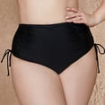 thumbnail image 1 of Charmo Womens Plus Size Drawstring Swim Shorts Ruched High Waisted Swimsuit Bottoms, 1 of 5