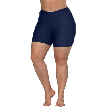 Charmo Womens Plus Size Swim Shorts High Waisted Swimsuit Shorts Boyleg Swim Bottoms
