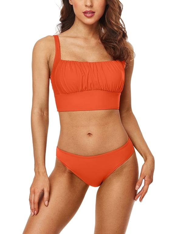 Womens Push Up Bikini High Support Two Piece Bikini Set Swimwear Swimsuits
